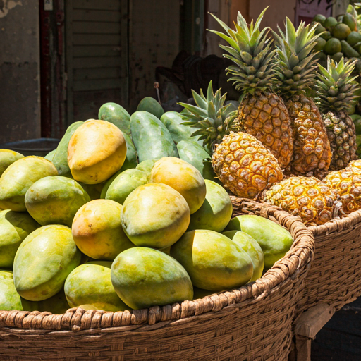 Fresh tropical fruits